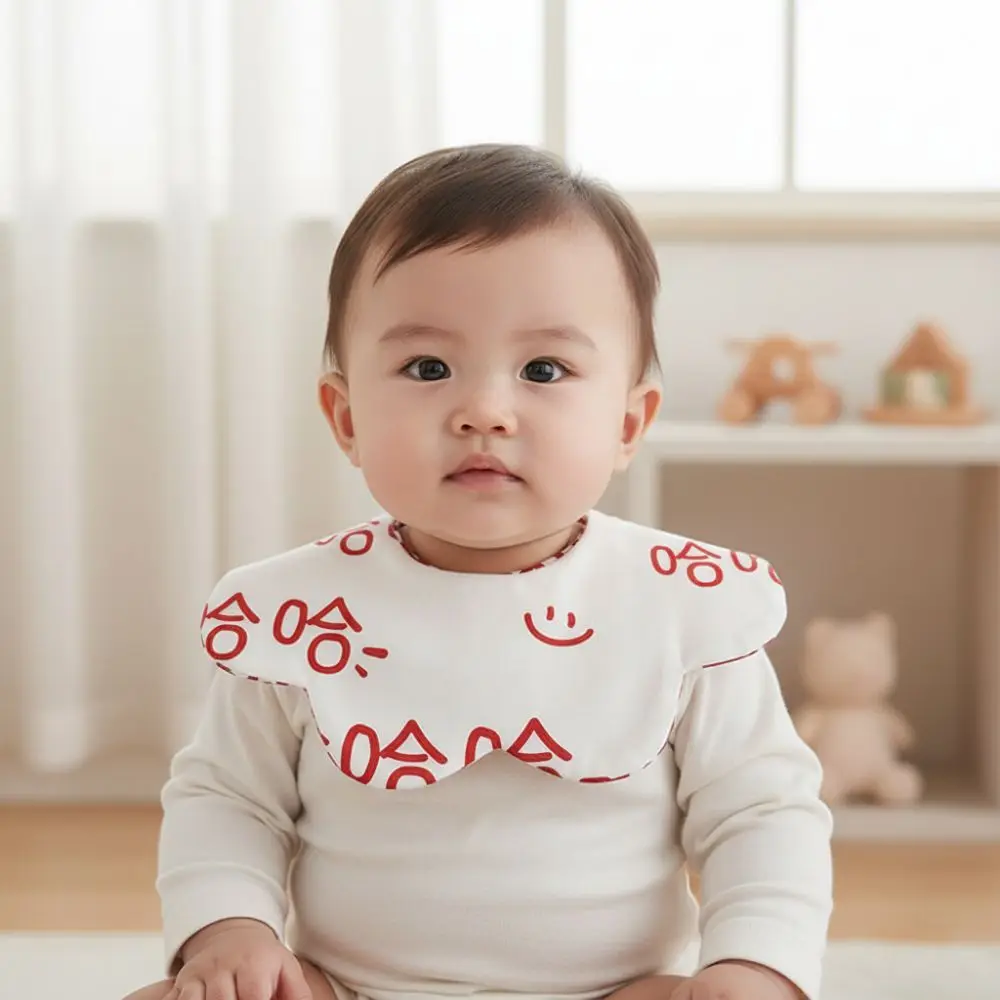 Cartoon Baby Feeding Bib Cotton Two-sided Usable Cute Saliva Towel Soft Texture Skin-friendly Baby Drool Bib Infant Teething
