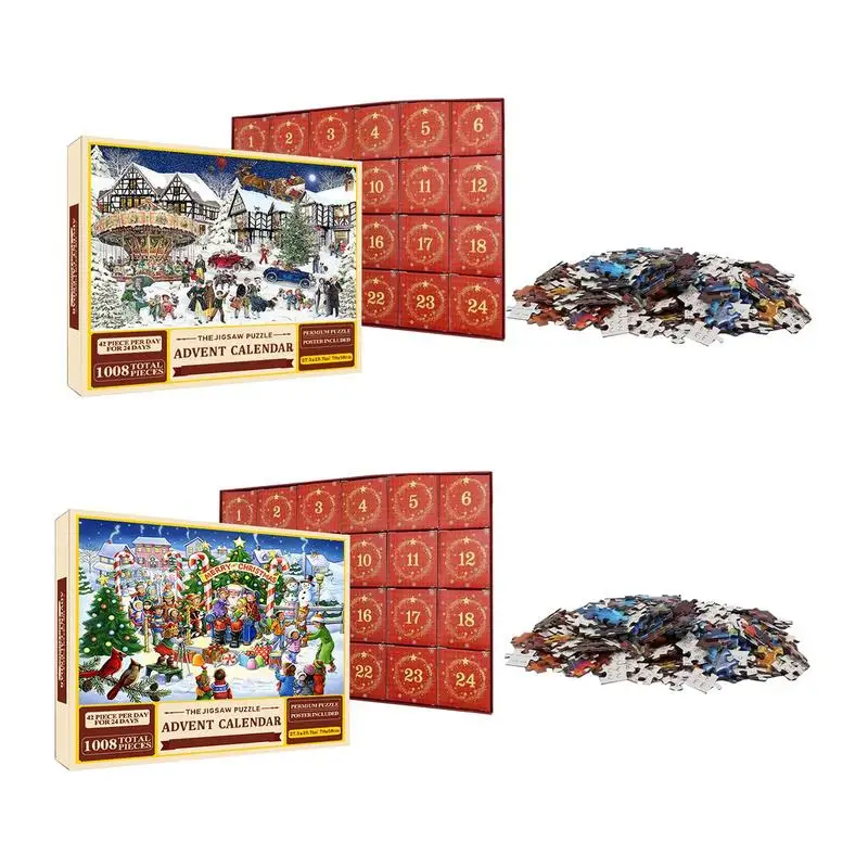 Christmas Jigsaw Puzzles Creative Christmas Advent Calendar Puzzle 2024 Advent Calendar Novel Holiday Puzzles Christmas