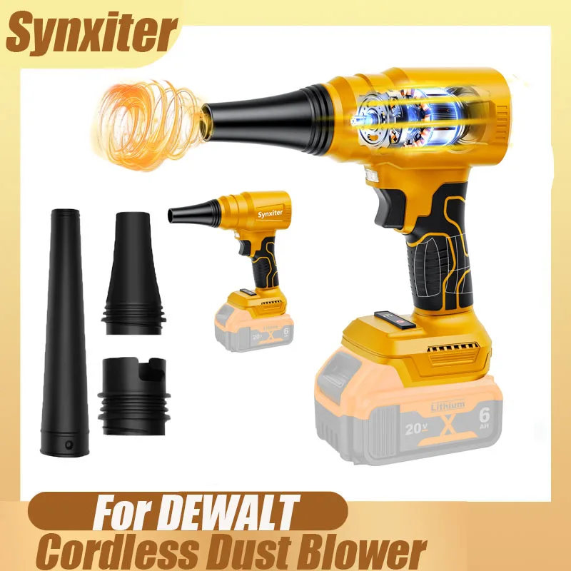 

Беспроводной пылесборник для DEWALT, аккумулятор 18 В, 300 м/с, мощный воздуходувка, ручной струйный вентилятор, садовый инструмент для выдувания пыли в виде снежного листа