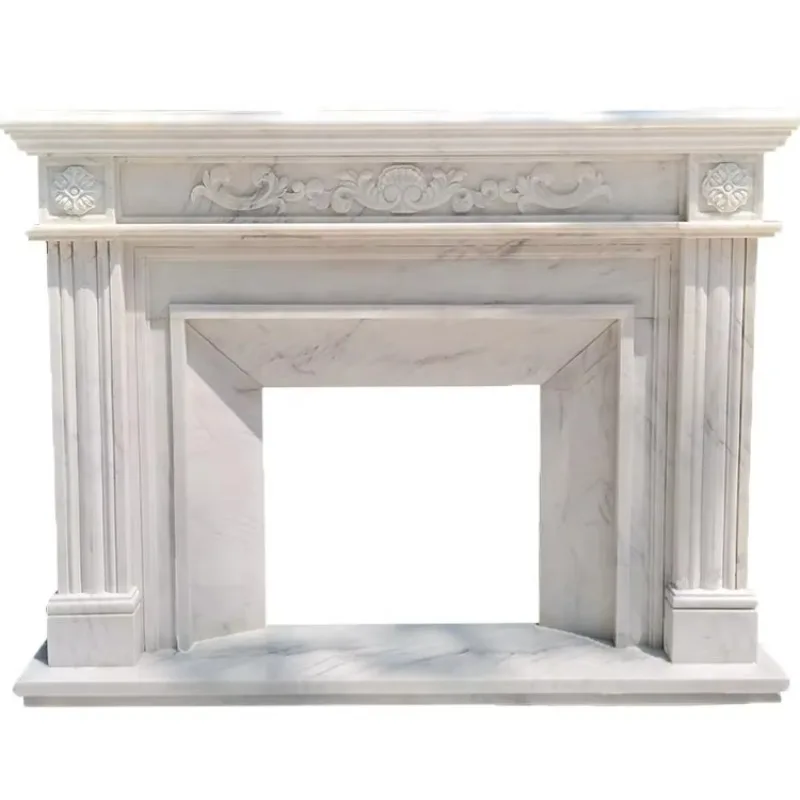 Natural Stone Marble Fireplace in Victorian Style