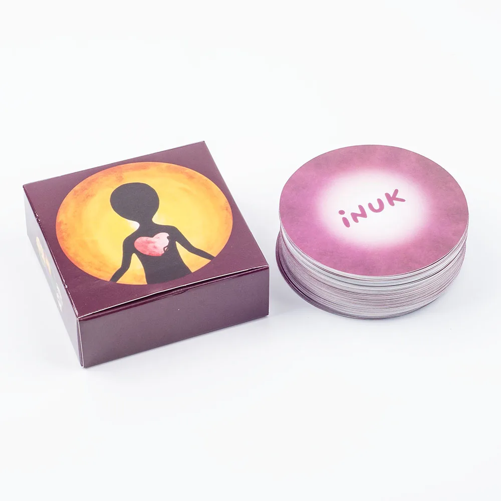 INUK 98 cartes Deck psychologie jeu de société pour les fêtes jeu de groupe de table 8.4x8.4CM améliore les compétences de précision et le social