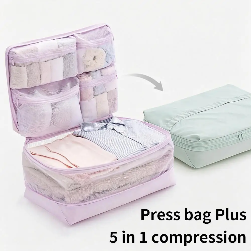 5‑in‑1 Travel Packing Bag Multifunctional Luggage Storage Bag Compression Clothing Organizer Large-capacity Clothing Storager