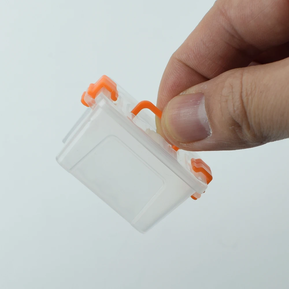 Mini Suitcase-Shaped Storage Box - Transparent Organizer for Paper Clips, Coins, Office & Craft Supplies Desk & Home Supplies