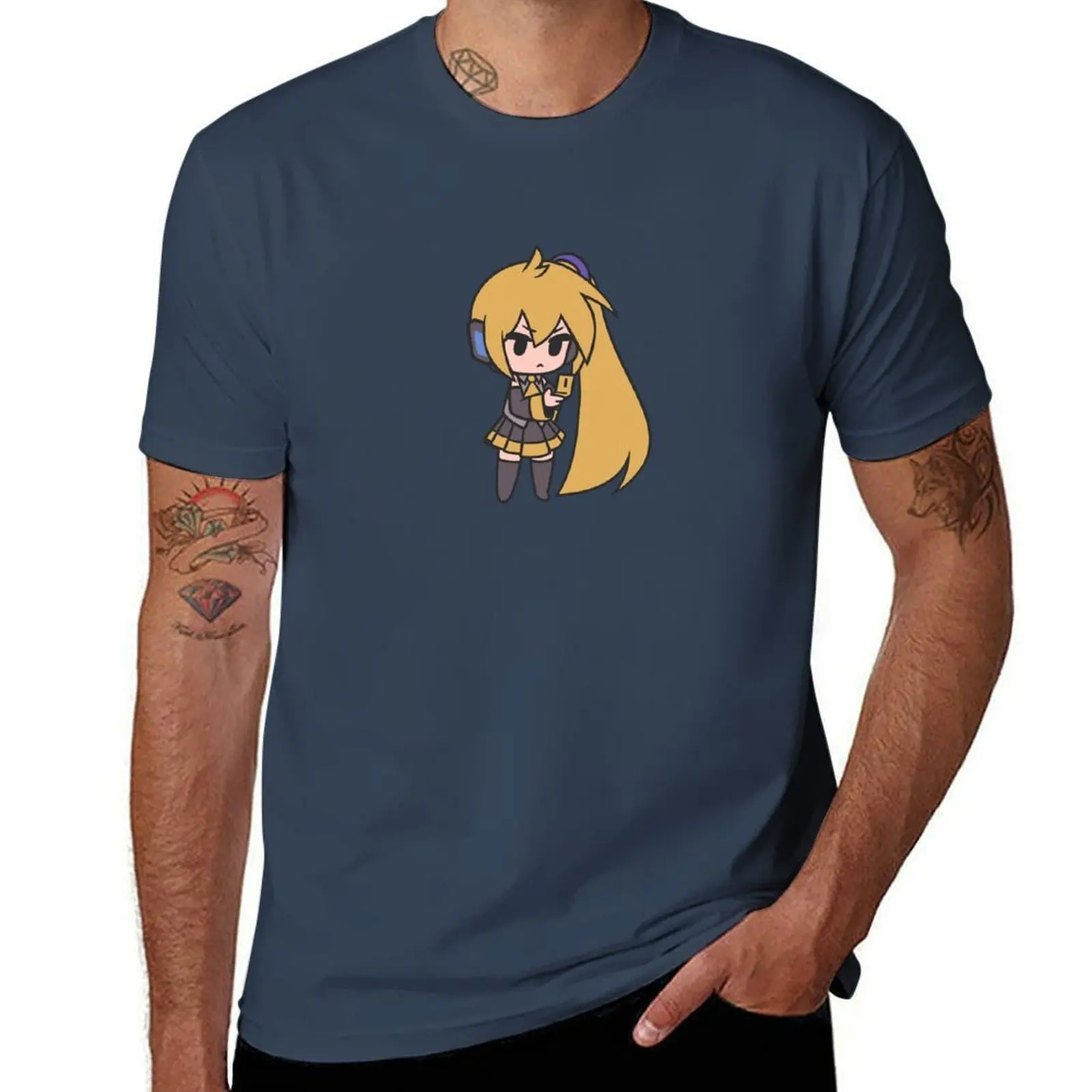 

Akita Neru Vocaloid Chibi T-Shirt printed t shirts for man t shirts for man pack cotton T-Shirt