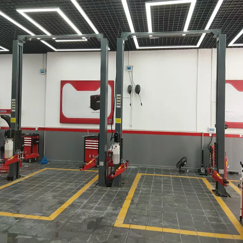 4T Clear Floor Gantry Two Post Car Lift Hydraulic Oveead  Post Auto Hoist for Repair Workshop