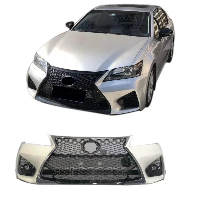 

car front bumper PP material car bodykit for 2012 GS upgrade 16GSF front-bumper grill