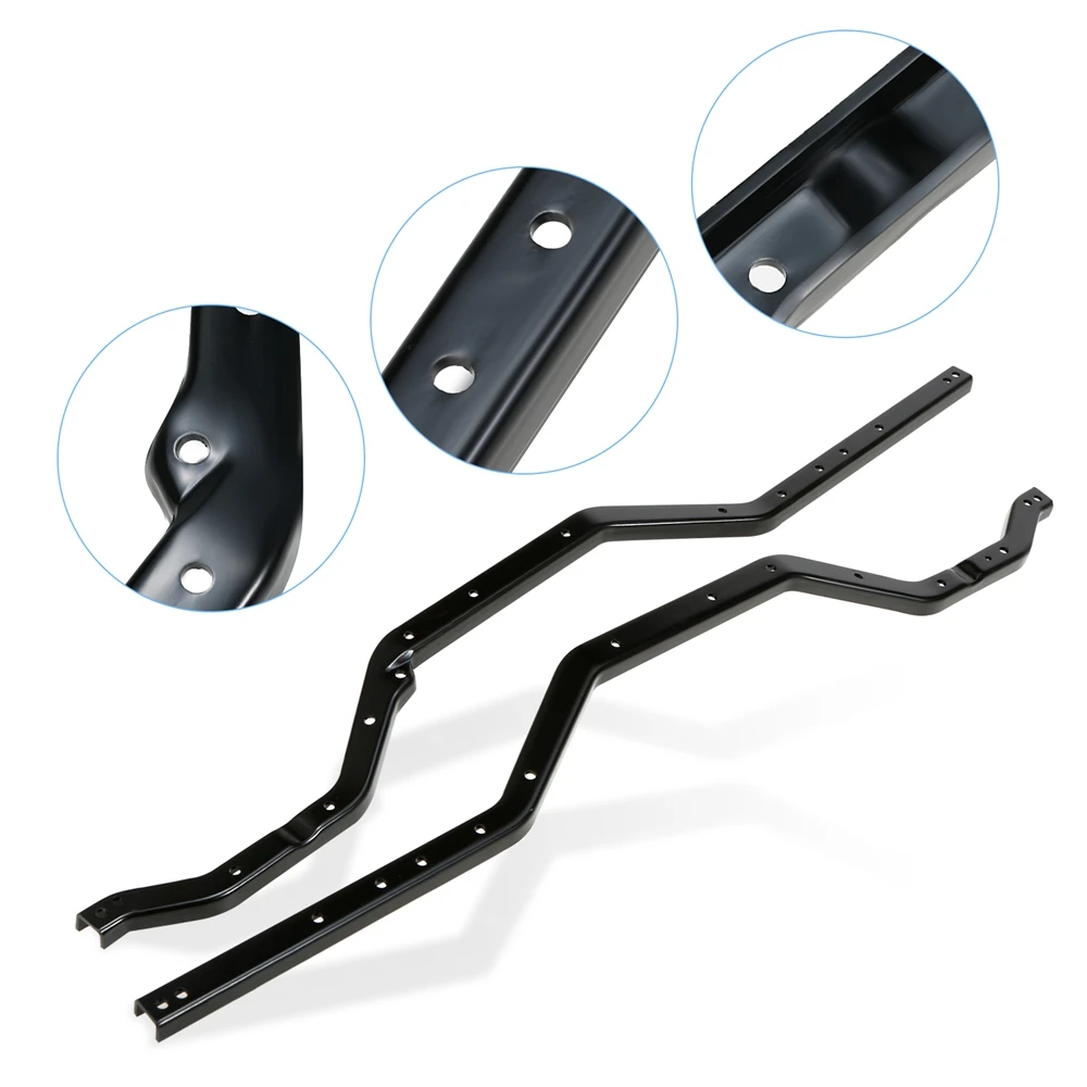 Prático 2 pçs aço metal viga quadro lateral chassi para 1/10 rc rastreador traxxas TRX-4 trx4 atualizar peças acessórios