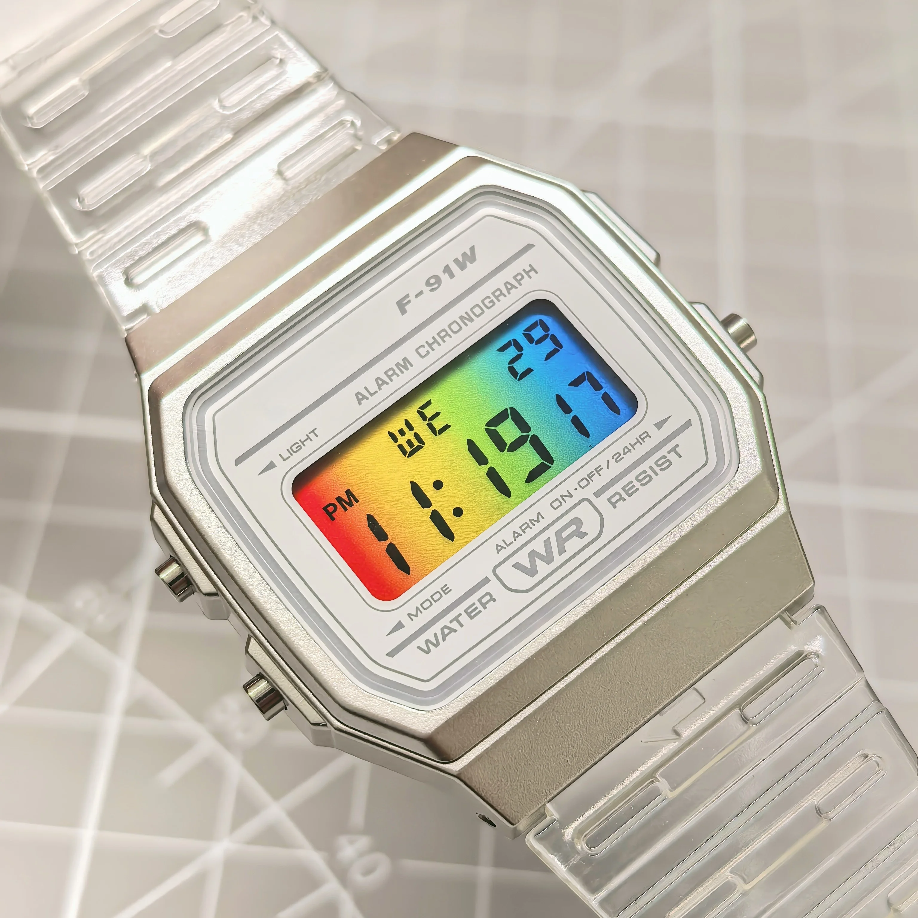 F-91 DIY Watch screen Stickers modification accessories For Casio watch F-91W/A158W/A159W Series ins style Screen Display film