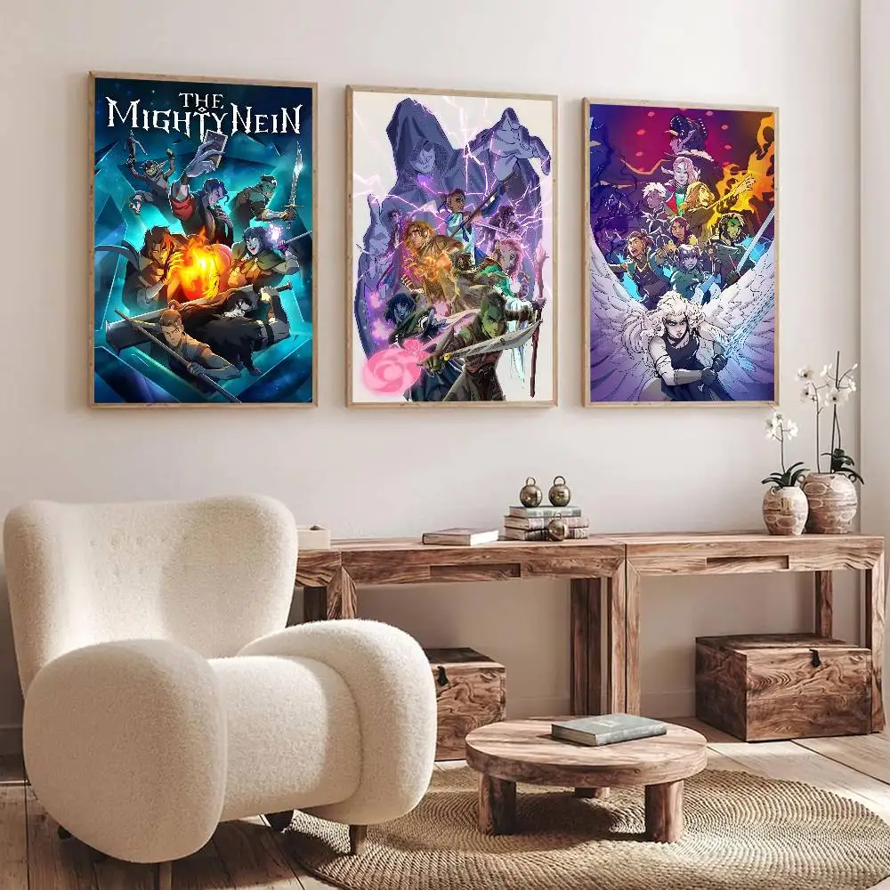 2025 Cartoon Movie The M-Mighty Nein Anime Posters Fancy Wall Sticker for Living Room Bar Decoration Wall Decor