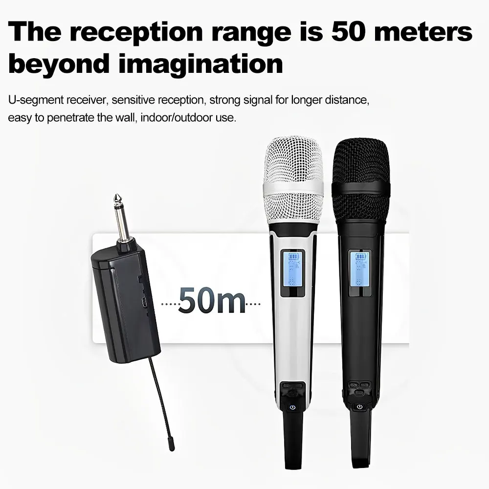 Skm9000 Professionele Draadloze Microfoon Universele Één Sleep Twee Handheld Microfoon Thuis Geluidskaart Stereo Buiten Karaoke Podium