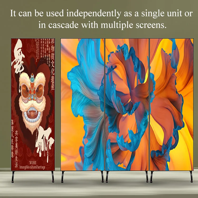 LED الاتجاه الجديد حامل أرضية داخلي شاشة عرض ملصق فيديو P1.86 P2