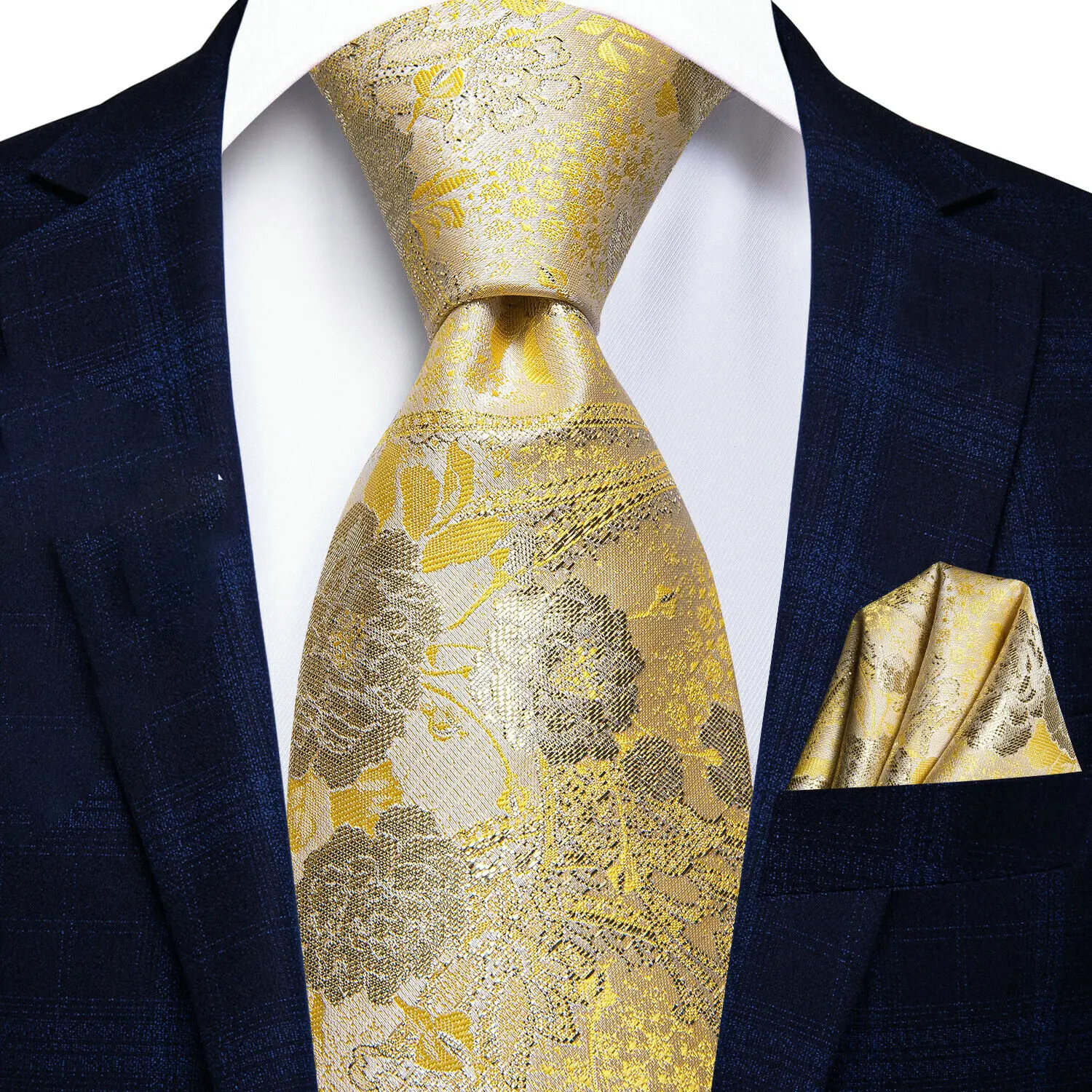 VERVEROW Vintage Golden Flower - Men'S Formal Wear Ties 评论和价格