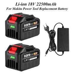 18V 20V Rechargeable 928vf 22500mAh Large Capacity Lithium Ion Battery With Plug For Makita Power Tool Replacement Battery