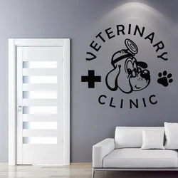 Pet Veterinary Services Wall Decal Special Design Modern Pet Shop Window Vinyl Wall Stickers Medicine Hospital Clinic DIY SY55