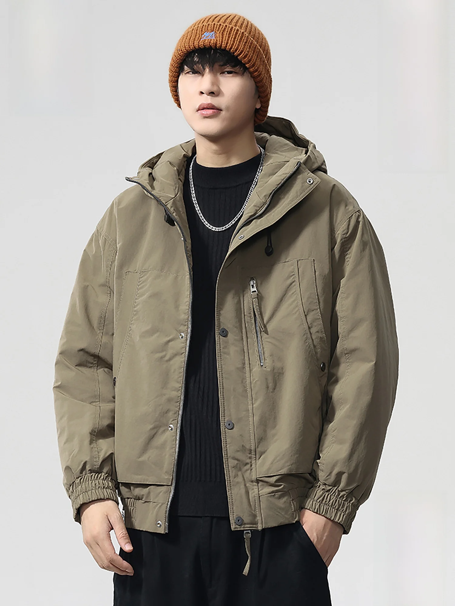 

Мужская зимняя куртка Paul Frank в стиле ретро, хлопковая, для активного отдыха, устойчивая к холоду, с капюшоном, молодежная, свободного кроя, удлиненная