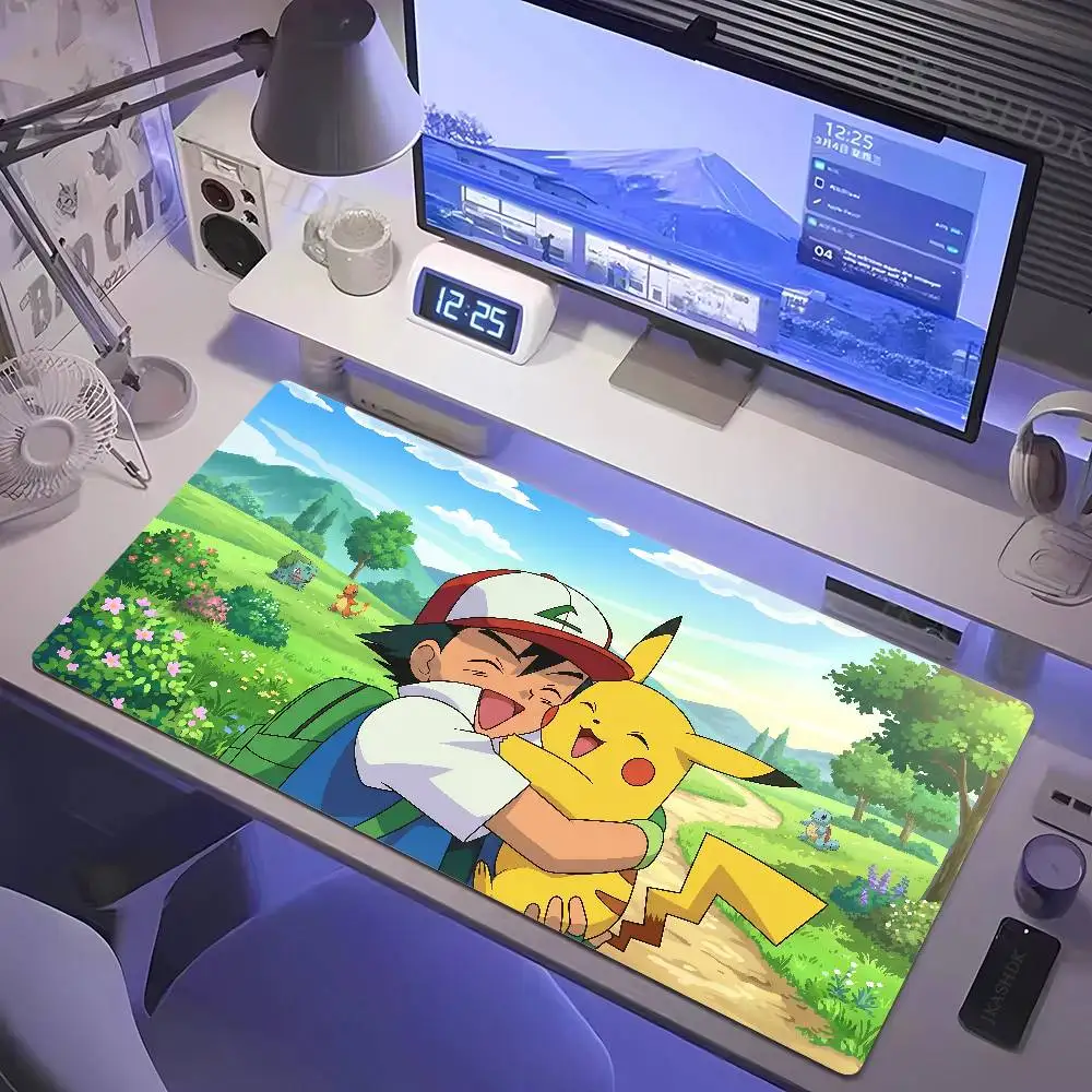 Pokemon Gengar Gaming Mouse Pad Large Desk Mat 2MM Stitched Edge Non Slip Rubber Base Keyboard Pad Office Laptop Table Decor