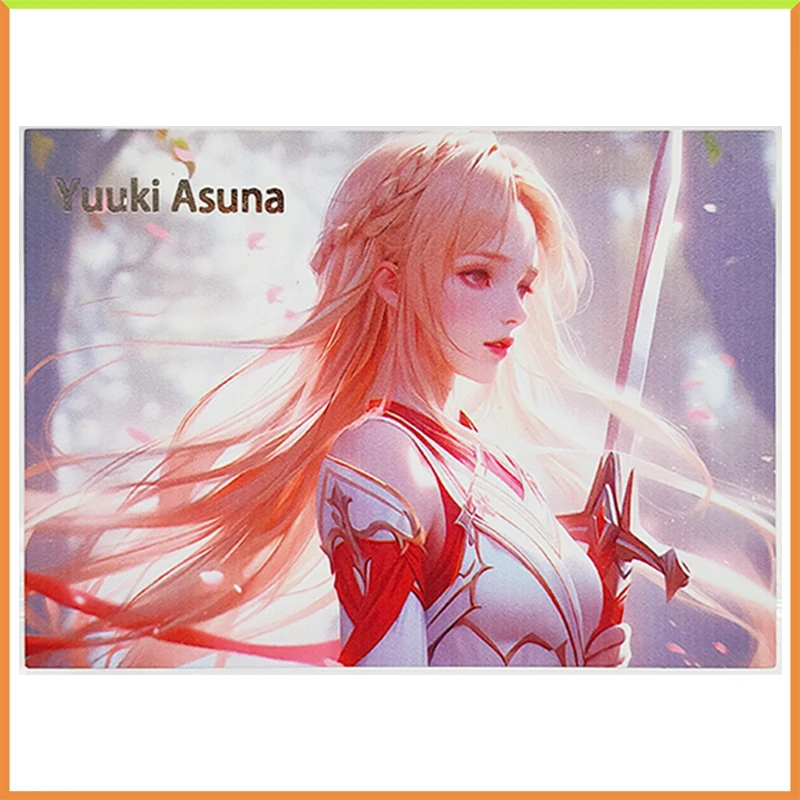 

Anime Goddess Story DIY ACG Tabletop Games Metal Laser Card Yuuki Asuna Toys for boys Collectible Card Christma Birthday Present