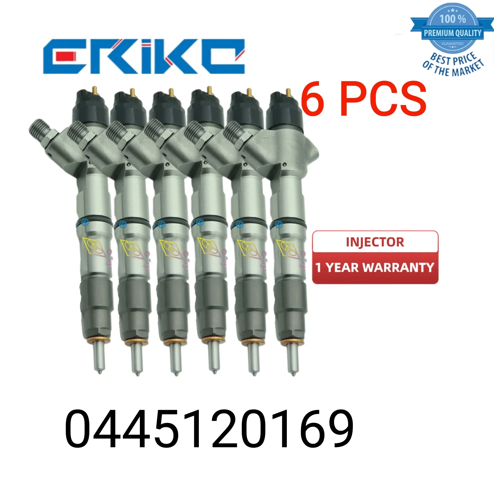 

6 PCS 0445120169 Complete Body Injector 0 445 120 169 Diesel Injection 0445 120 169 0986AD1006/7/8/9 for Weichai WD10