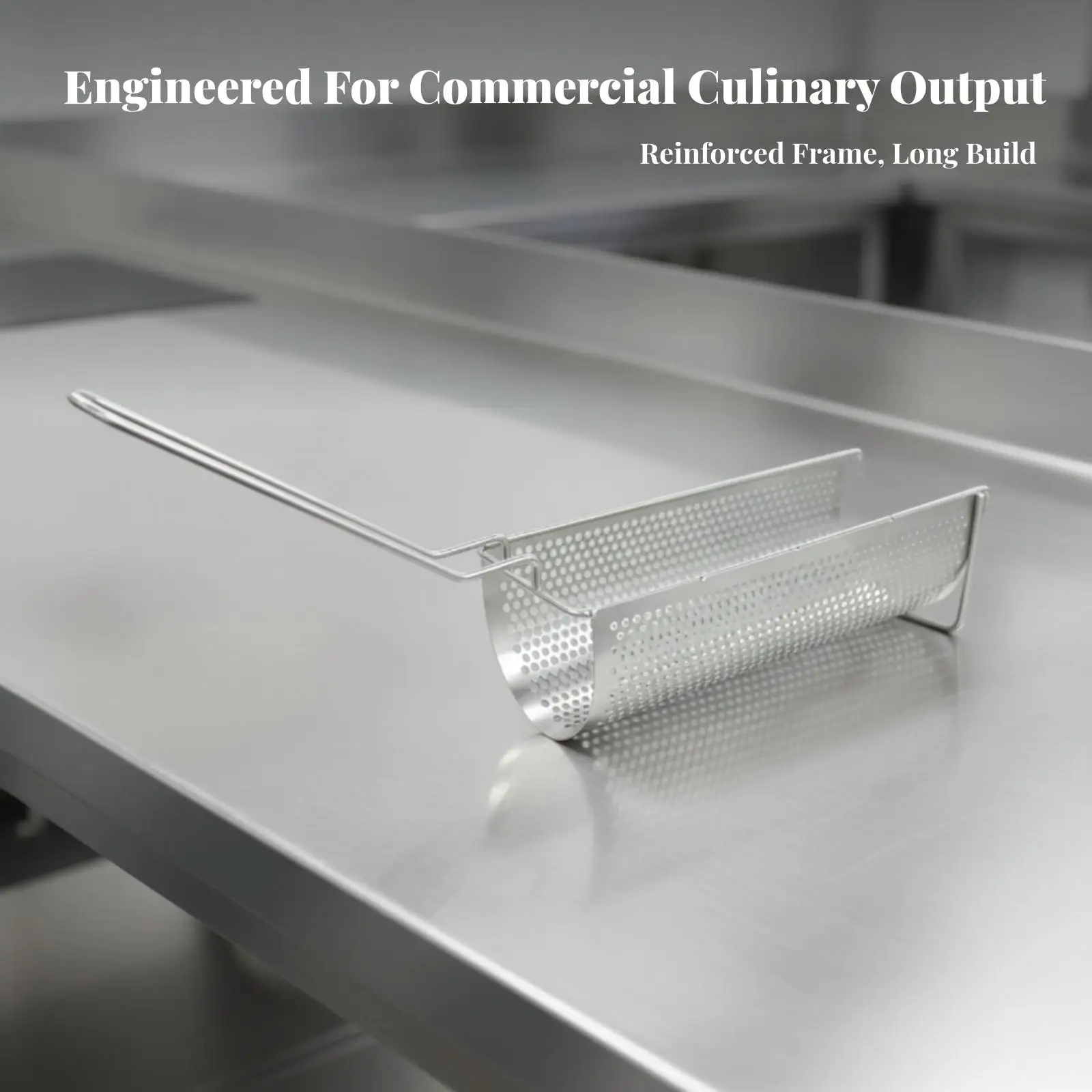 Frying Basket with Handle Long-Lasting Cookware Commercial Grade for Snack Shop
