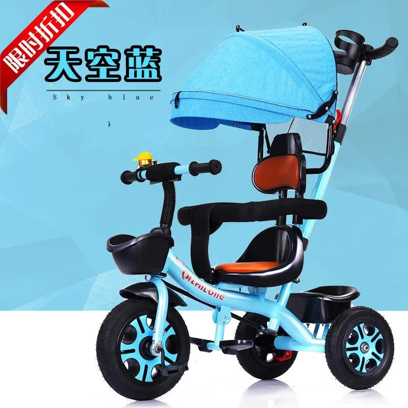 4 In 1 New Children's Tricycle Bicycle Large Light 6 Month6 Years Old Baby Outdoor Bicycle Bicycle Tricycle Stroller  Bike Kids