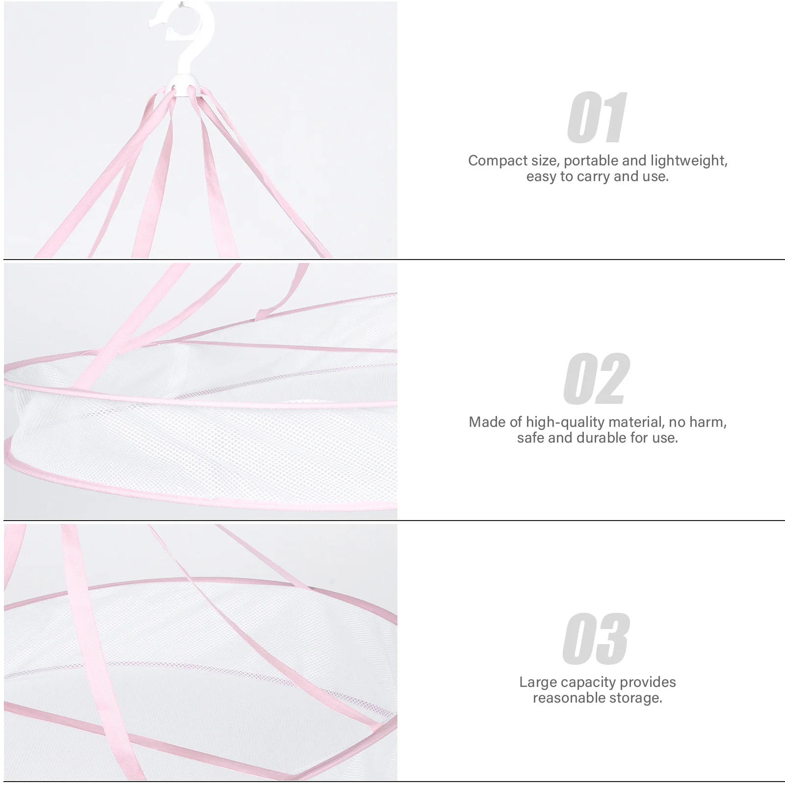 

Foldable Single-Layer Clothes Drying Basket Lightweight Laundry Hanging Basket Portable Home Use Clothes Drying Container
