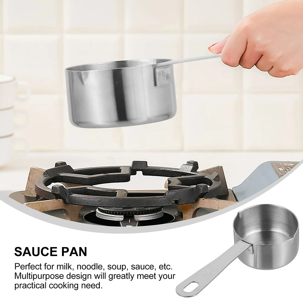 

Saucepan 250ml Baby Food Cooking Pot Kitchen Cookware Sauce Sauce Measuring Tool Wall Hangable Baby Food Cooking