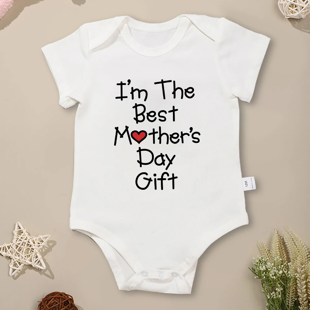 I'm The Best Mother's Day Gift Baby Onesies Beautiful Fine Cotton Newborn Boy and Girl Clothes Pajamas Soft Skin-friendly