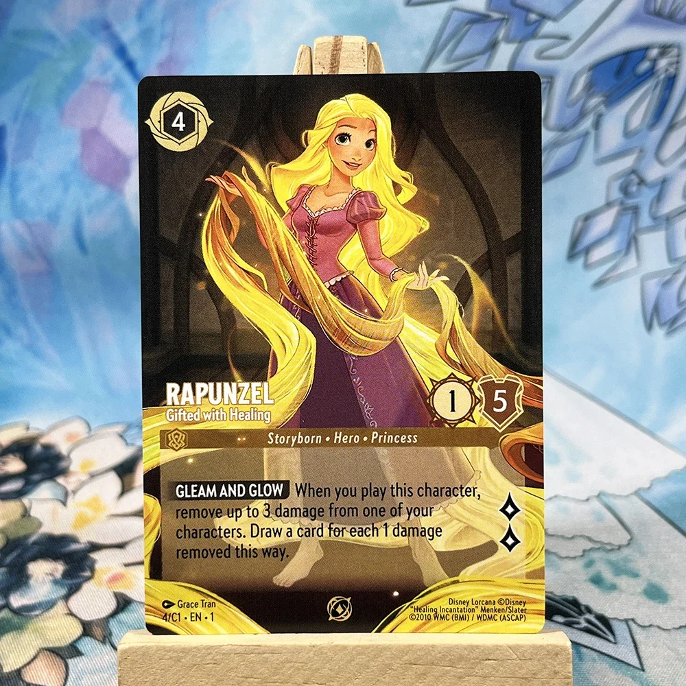 Bab 4 kartu Proxy Lorcana Diablo Rapunzel Cinderella kebangkitan dikembalikan dari Floodborn kartu permainan TCG EN/FR/DE