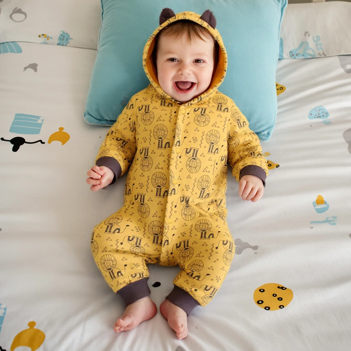 Sanlutoz Mode Winter Baby Jungen Langarm Strampler Baumwolle Kleinkind Kleidung Verdickte Overalls Tier