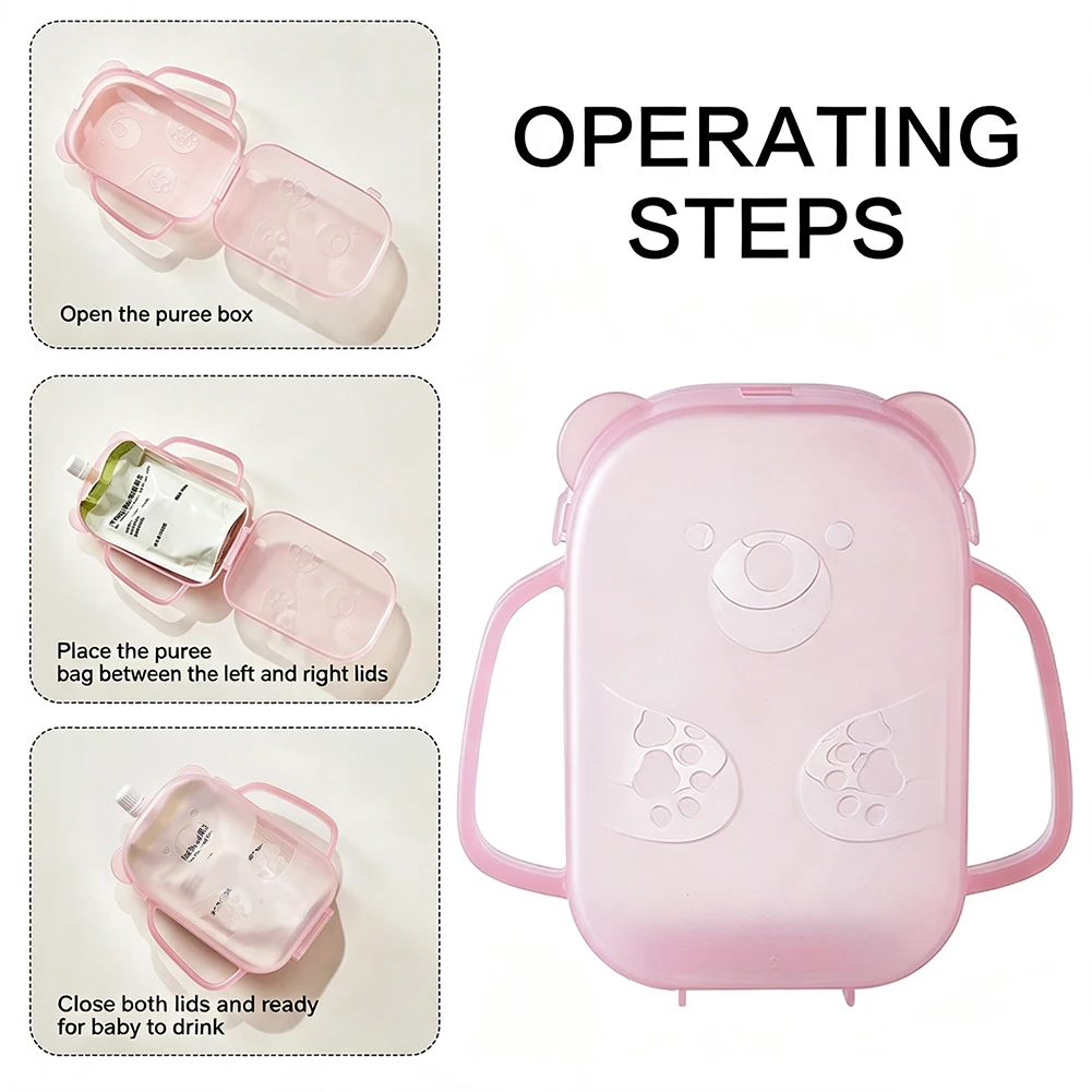 Squeeze Proof Pouch Holder Food Pouches Baby Complementary Food Feeding Tool Toddler Juices Box Holder Household Must-Have