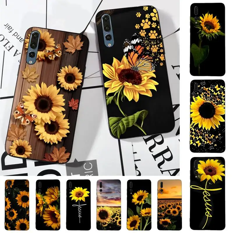 Beautiful Flower sunflower Phone Case for Huawei P30 40 20 10 8 9 lite pro plus Psmart2019