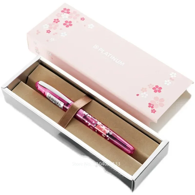 Original Platinum Pgb-3000a Sakura Limited Edition Demonstration Fountain pen Series Transparent Crystal Pink Writing New