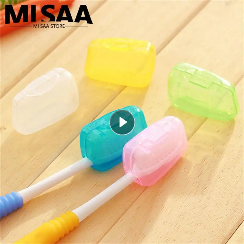 Portable Toothbrush Head Protective Case Toothbrush Head Protector Home Storage Supplies Plastic Toothbrush Caps Hike Travel