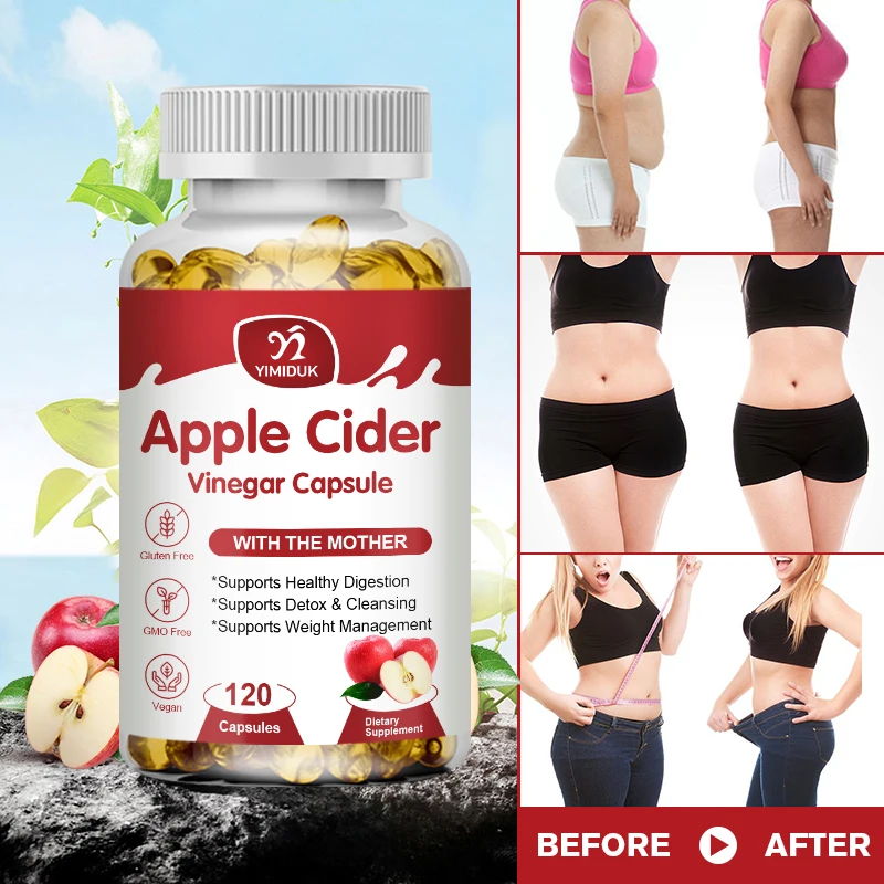 Organic Apple Cider Vinegar for Natural Digestion, Metabolism, Weight Loss and Detoxification