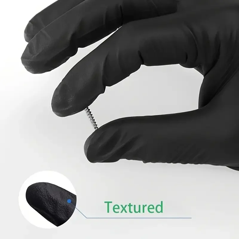 20/50/100PCS schwarze Nitrilhandschuhe Einweg verdickte langlebige Haushaltsreinigungshandschuhe für Küche Kochen Haarfärben Tattoo – Detail 7