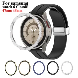Bezel Ring For Samsung Galaxy watch 6 Classic 43mm 47mm Smart watch Time scale watch ring Scale Frame Case Bumper Accessories