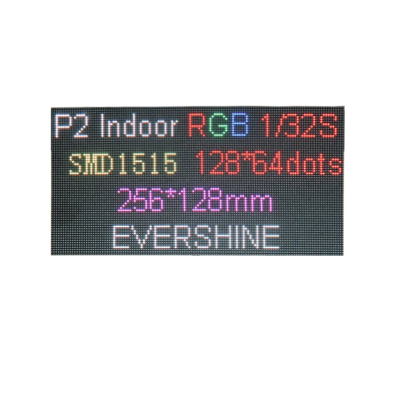 High-define SMD1515 P2 128x64Pixel RGB Full Color Indoor LED Panel Module TV Advertising Display Screen Video Wall