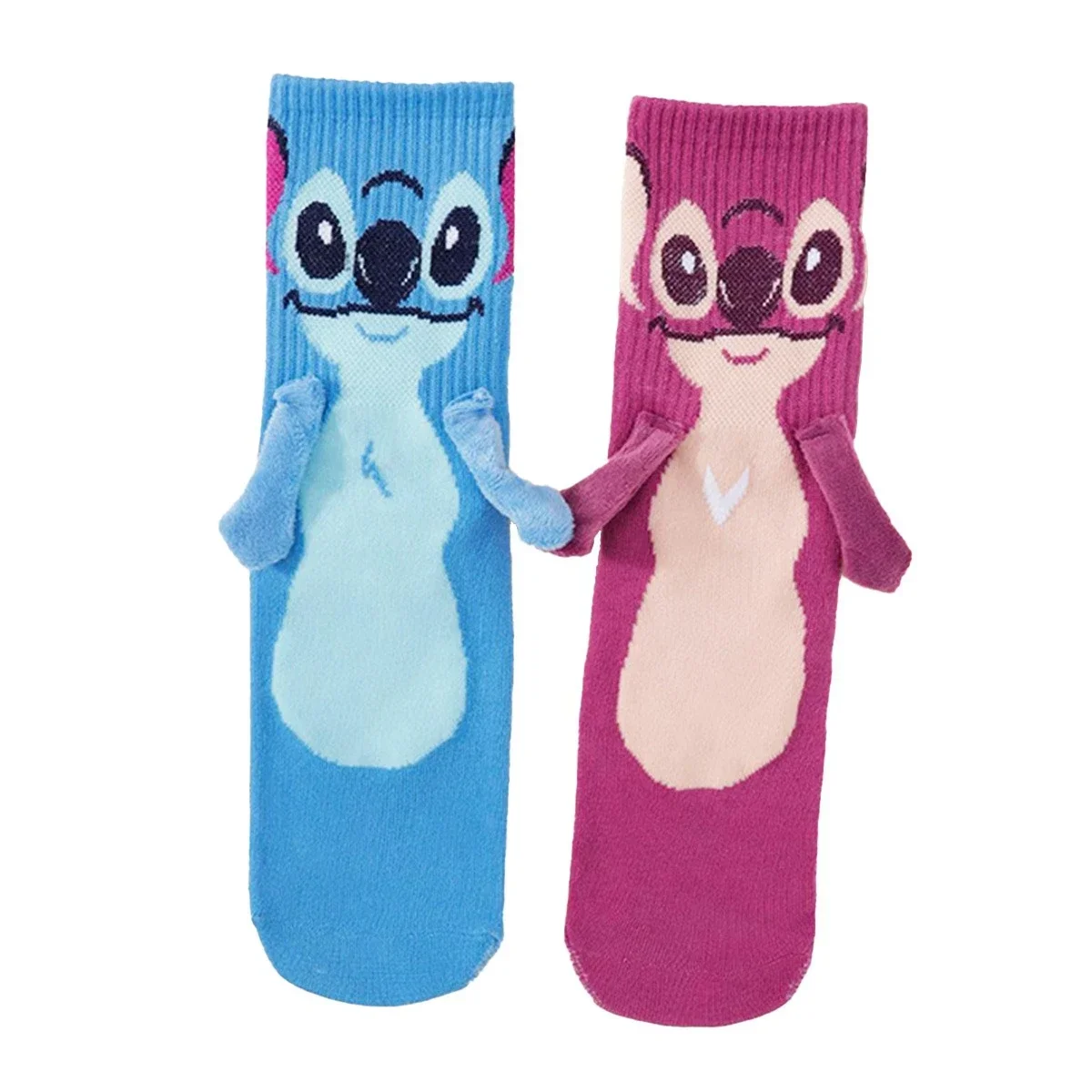 Point main dans la main chaussettes dessin animé amusant doux confortable mode créative adulte et enfants chaussettes de noël équipage chaussettes cadeau