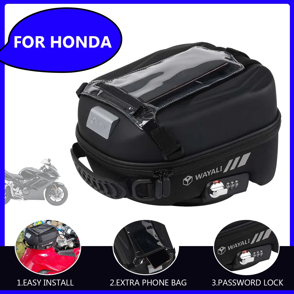 

Motorcycle Fuel Tank Bag For Honda CBR 1000 R RR 600 F F2 F3 F4 F4I CB 900 VFR 800 FI 1200 F XL 700 V CBF 600 N S Tanklock Bags