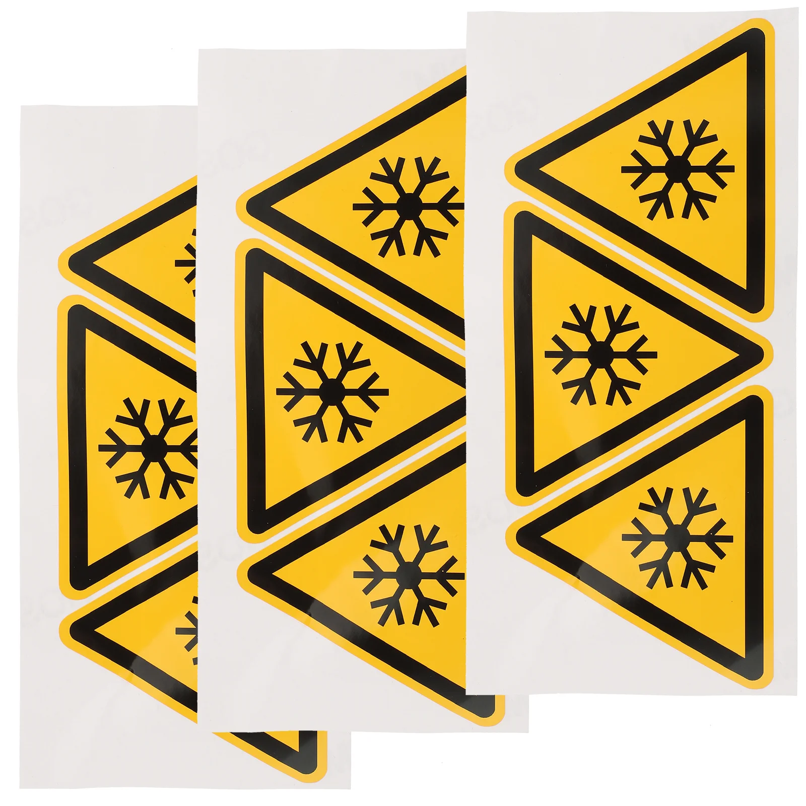 

3pcs Low Temperature Warning Sticker Durable Safety Decal For Equipment Caution Label Sticker Waterproof Heat Resistant