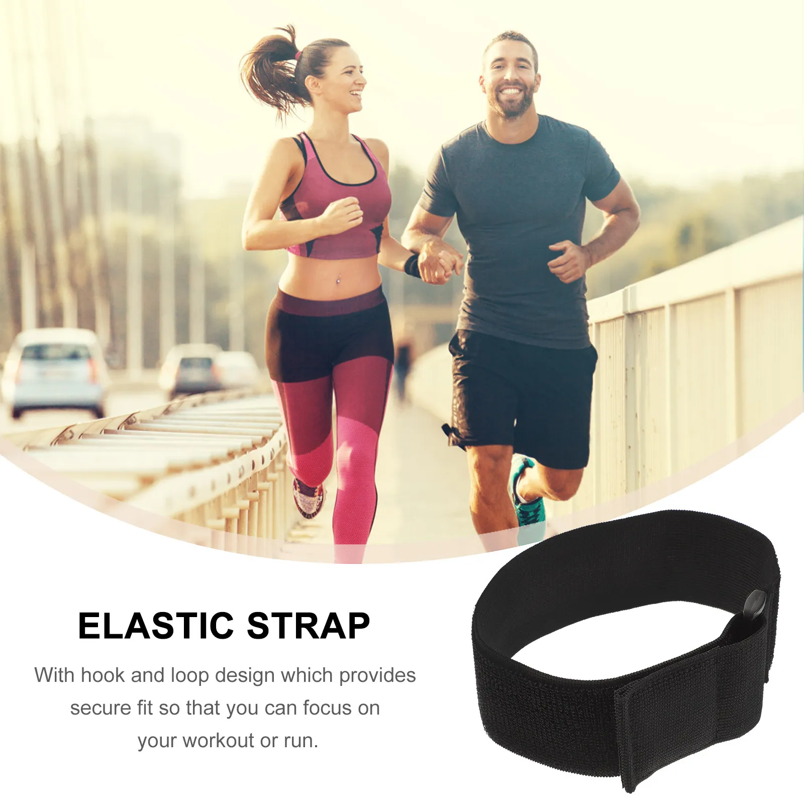4Pcs Elastic Arm Strap Hook and Loop Multipurpose Strap for Running Phone Security Reflective Accessory Home Garage