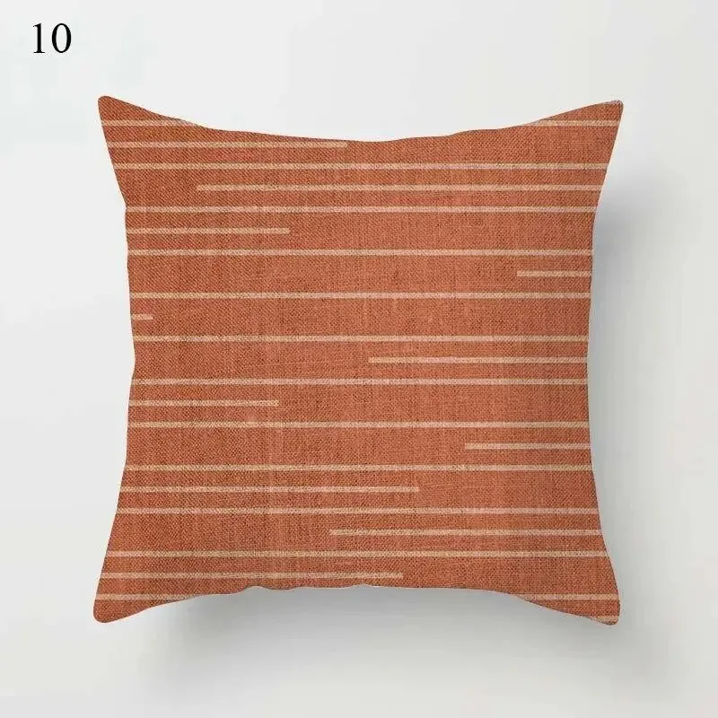 Clip red brown pillowcase decorative geometric print abstract pattern pillowcase home supplies pillowcase sofa cushion cover