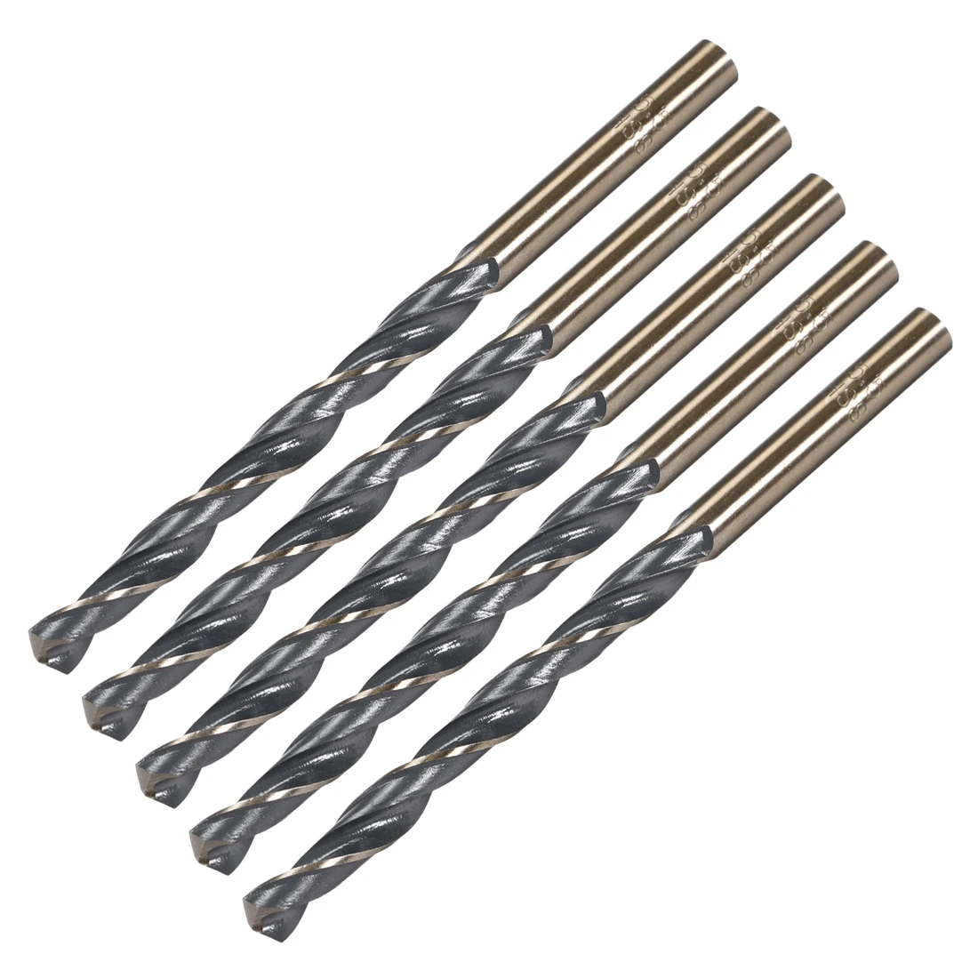 5/10 sztuk wierteł krętych 2,5-5,5 mm z chwytem prostym HSS 4341 Wiertła do stali nierdzewnej Żelazo Stop aluminium Miedź Mosiądz