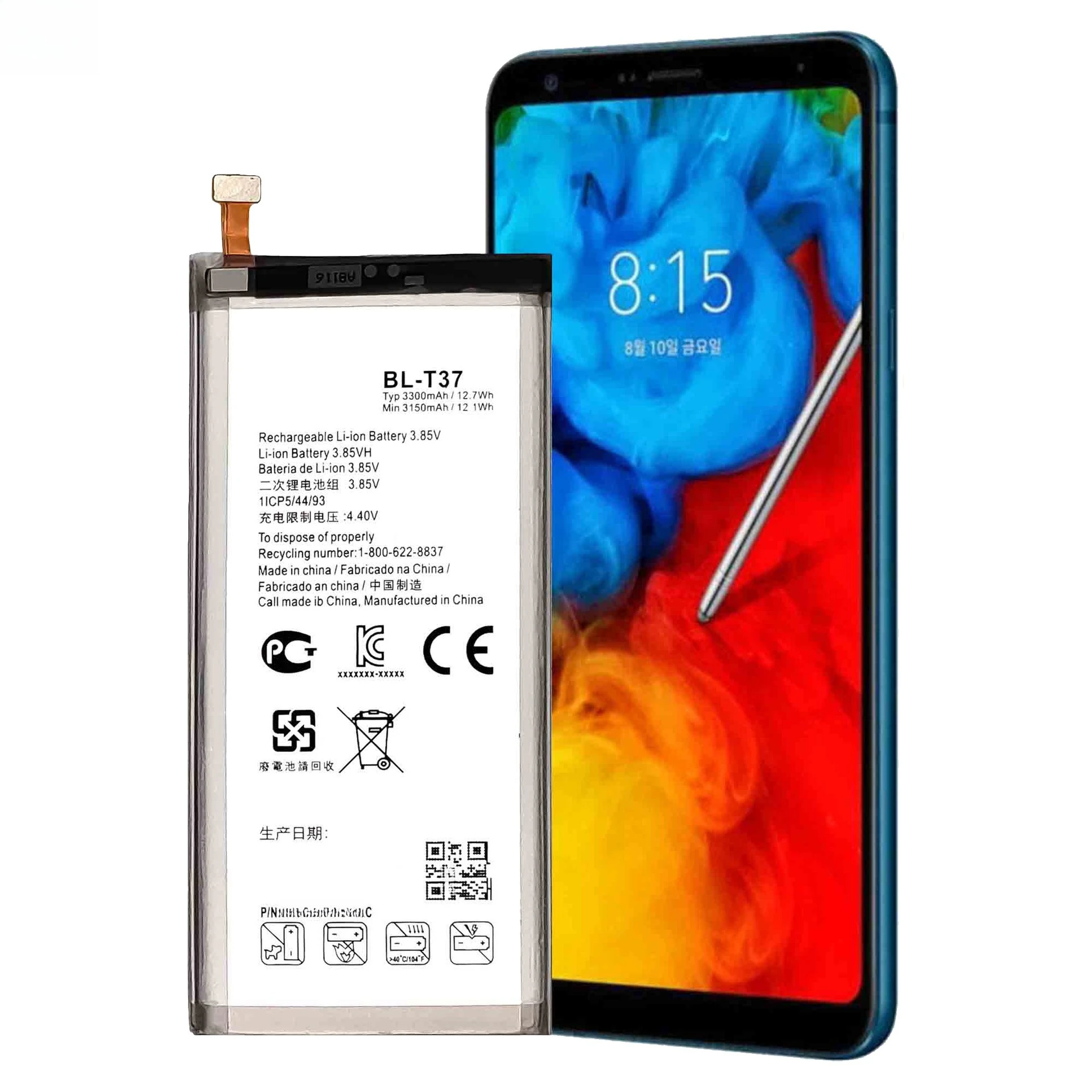 بطارية هاتف محمول جديدة BL-T37 بقدرة 3300 مللي أمبير في الساعة لهاتف LG V40 Q8 2018/Stylo4/Q710/Stylo 4 Plus + أدوات