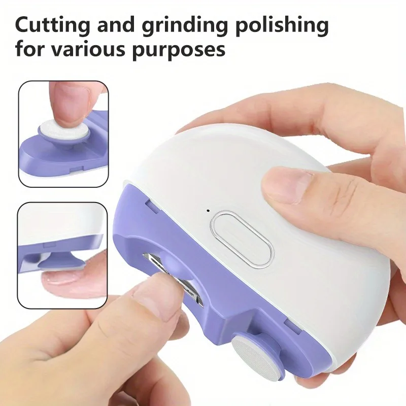 

Multi-Function 2 in 1 Electric Nail Trimmer Nail Clipper, Electric Nail Care Set Trim Polish Suitable for Children Nail Trimming