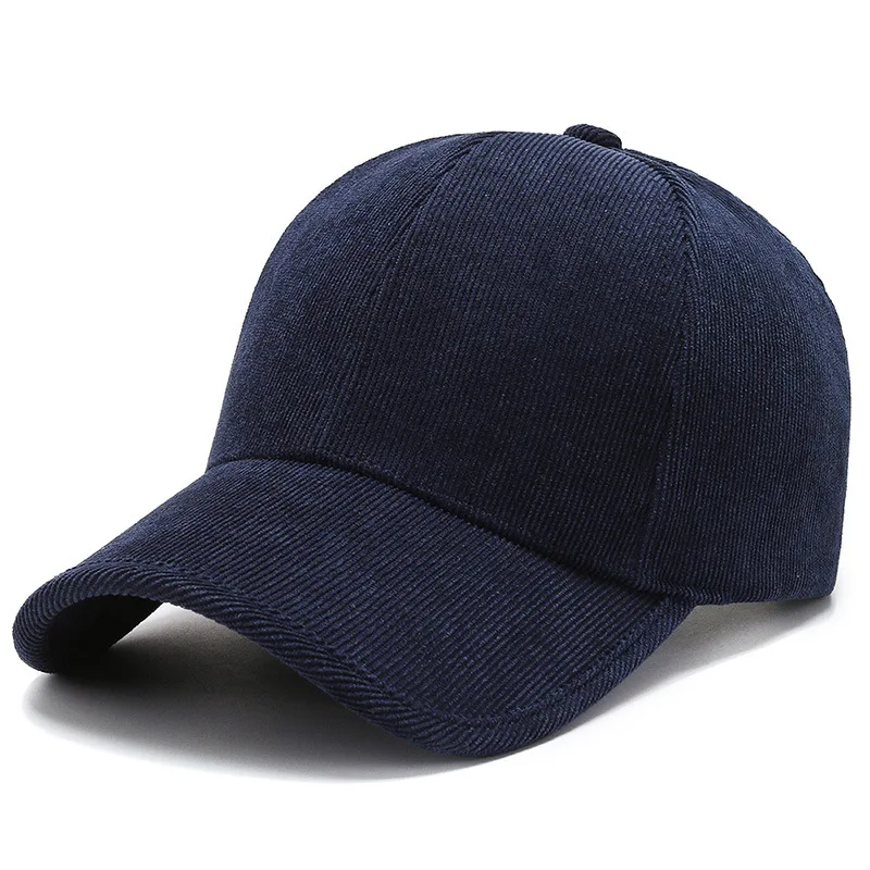 Gorra de béisbol de marca para hombre y mujer, gorro de pana dura, color liso, informal, Snapback, para Otoño e Invierno