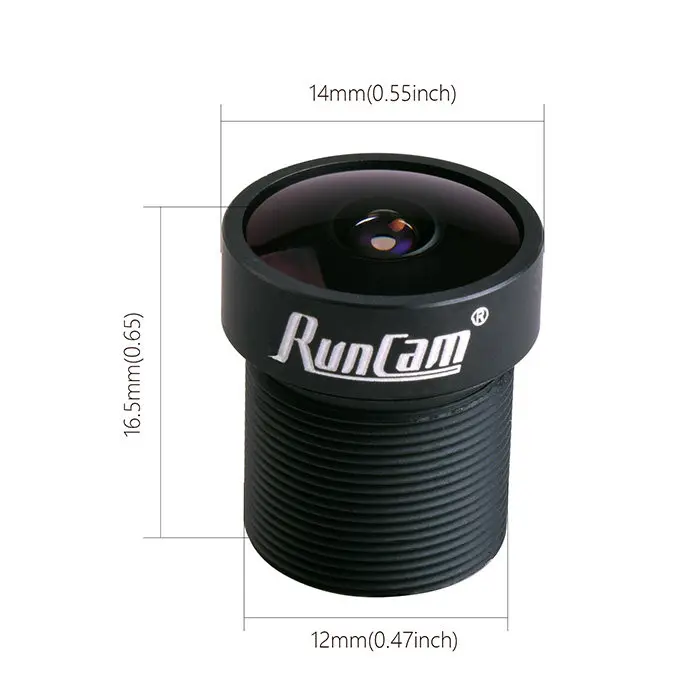 RunCam RC21 2.1mm M12 Lens FOV 165° F2.0 Aperture 1/3