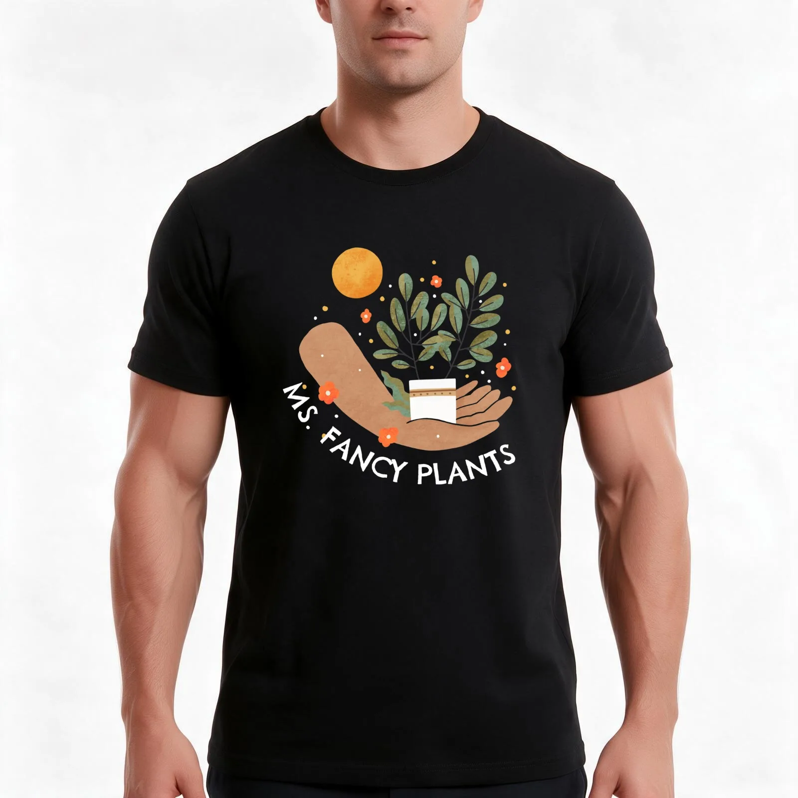 Ms. Fancy Plants - witty design for plant lovers T-Shirt Summer Casual Cotton Tee Oversized Streetwear Tops Unisex Men Women
