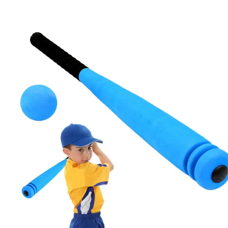 

Kids Foam Baseball Bat and Ball 54cm Lightweight Safe Toy EVA Softball Bat Tball Bat for Indoor Outdoor Learning/Playing Game