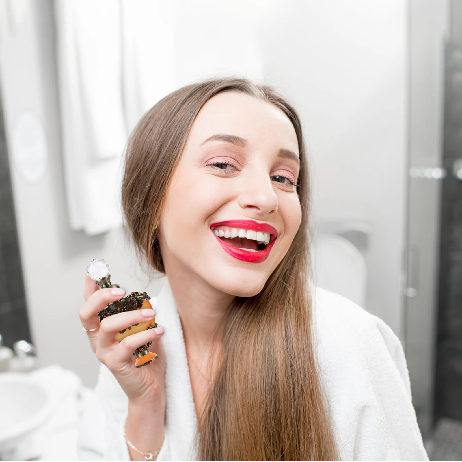 Butelka na perfumy w kształcie serca, atomizer wielokrotnego użytku, vintage, podróżny pojemnik na zapach.